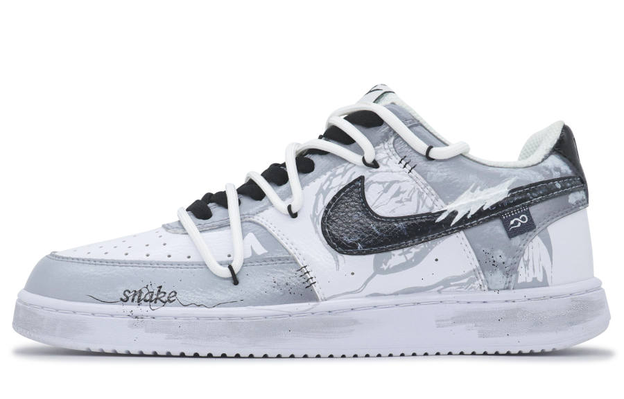 Nike Nike Court Vision 1 313 Manufacturing, Snake Island Abrasion Resistant Low top Skateboard Shoes Men's Gray