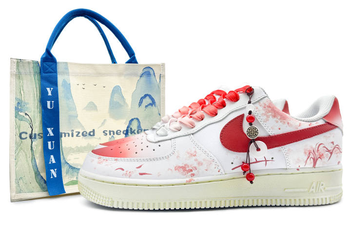 Nike Nike Air Force 1 Waterproof Low top Skateboard Shoes Men's Red