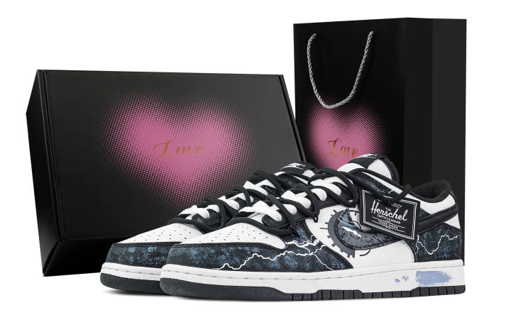 Nike Nike Dunk Entropy Era, Heart Box Abrasion Resistant Low top Skateboard Shoes Unisex Black White