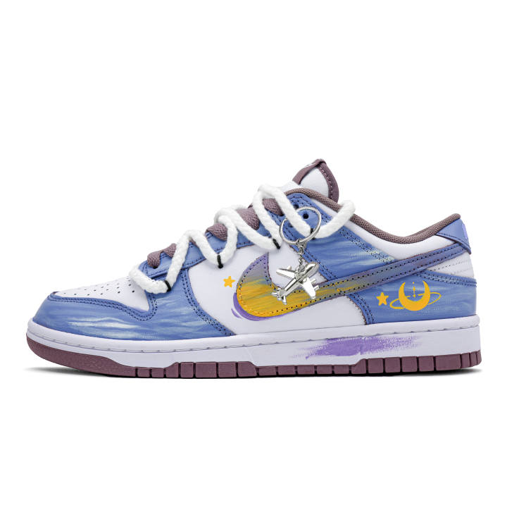 Nike Nike Dunk Slip Resistant Abrasion Resistant Slip Resistant Abrasion Resistant Low top Skateboard Shoes Men's Sky Blue