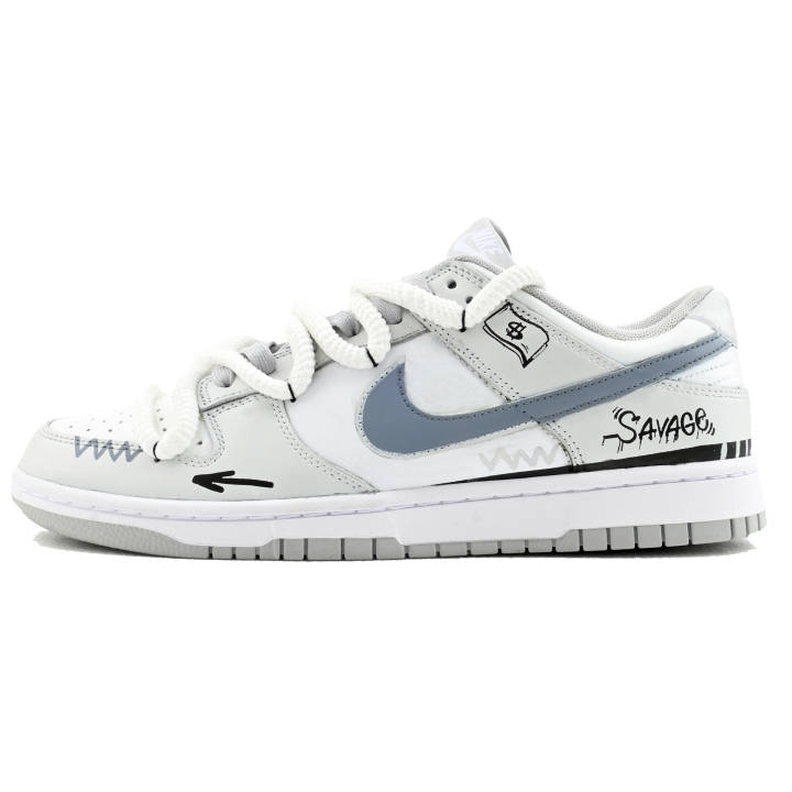 Nike Nike Dunk Be Rich Overnight Abrasion Resistant Abrasion Resistant Low top Skateboard Shoes Unisex White