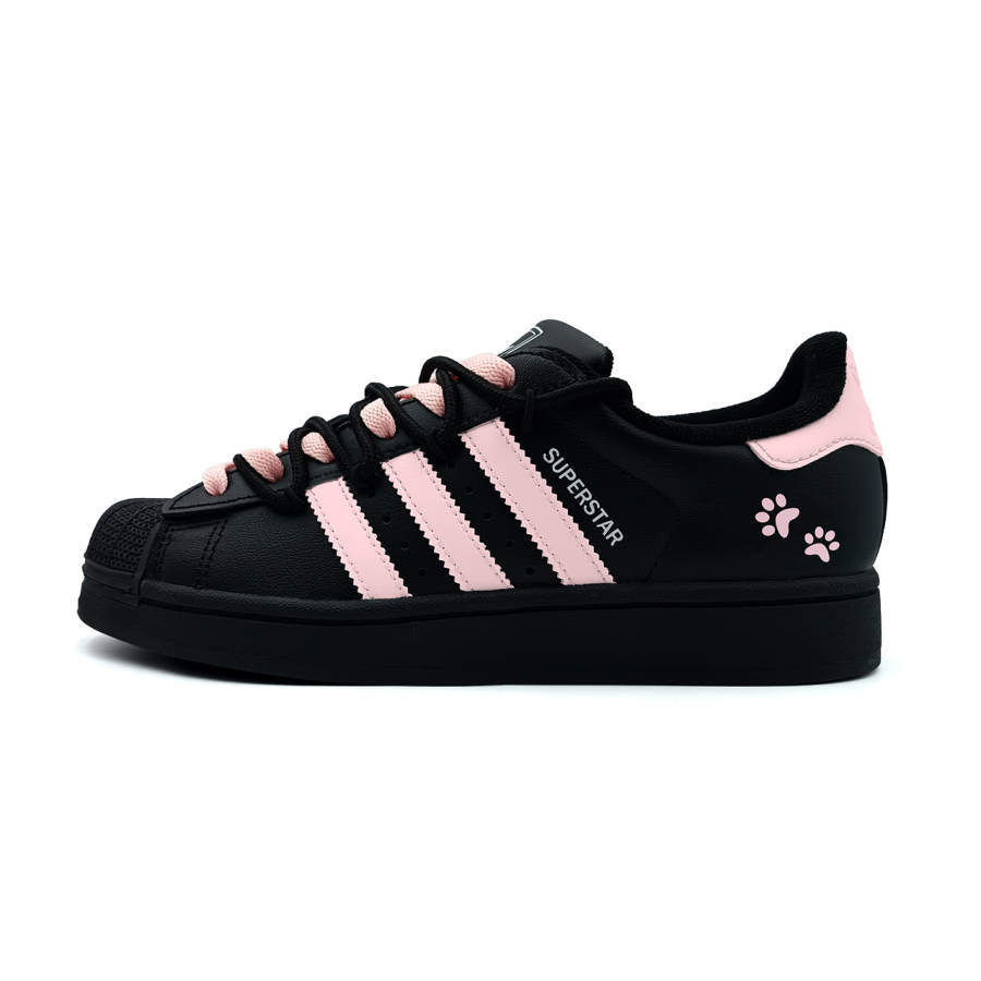 Adidas Originals Superstar 2 Abrasion Resistant Low top Skateboard Shoes Women's Black Pink
