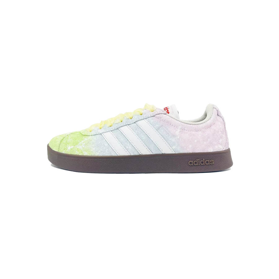 Adidas Adidas VL COURT 2.0 Skateboard Shoes Unisex Low Top Yellow \ White \ Cyan \ Blue \ Pink
