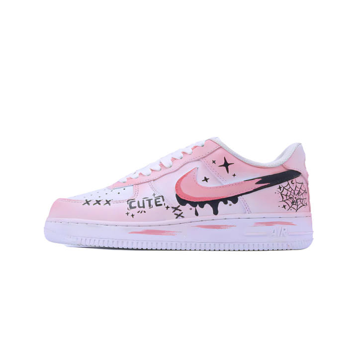Nike Nike Air Force 1 Novel Point, Sweetheart Spider Trace Slip Resistant Abrasion Resistant Low top Skateboard Shoes Unisex