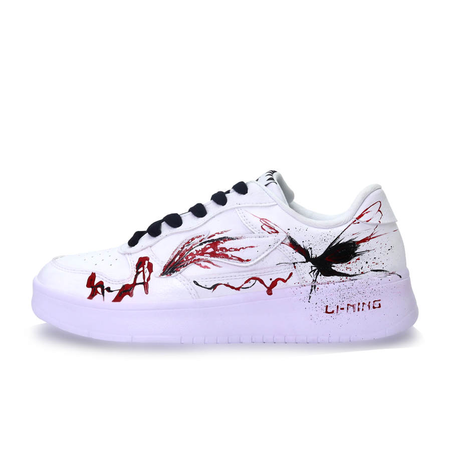 Li-Ning Li Ning Floating Boat Abrasion Resistant, Lightweight, And Breathable Low top Skateboard Shoes Unisex Red Black
