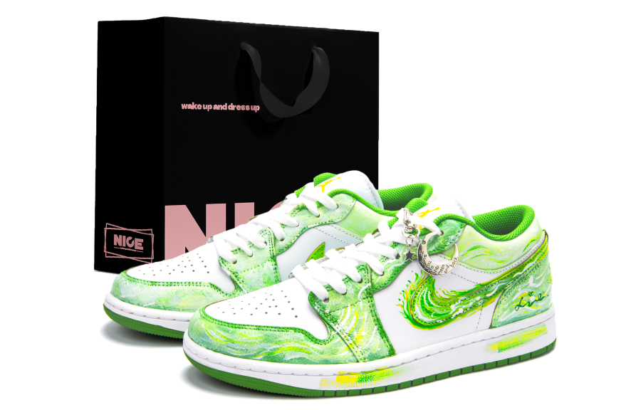Jordan Jordan Air Jordan 1 Abrasion Resistant Abrasion Resistant Low top Skateboard Shoes Unisex Green