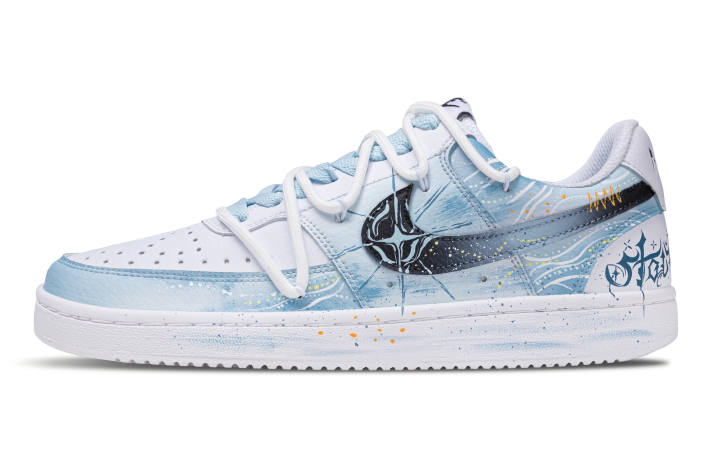Nike Nike Court Vision 1 Dreamy Starry Stream Synthetic Leather Abrasion Resistant Abrasion Resistant Low top