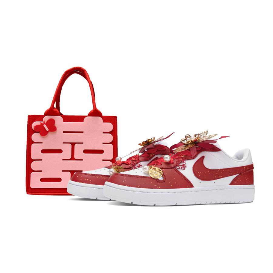 Nike Nike Court Borough 2 Blissful Union Low top Skateboard Shoes Unisex Red Envelope