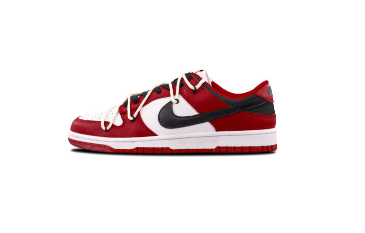Nike Nike Dunk Chicago, Bulls Abrasion Resistant Lightweight Slip Resistant Low top Skateboard Shoes Unisex Black Red