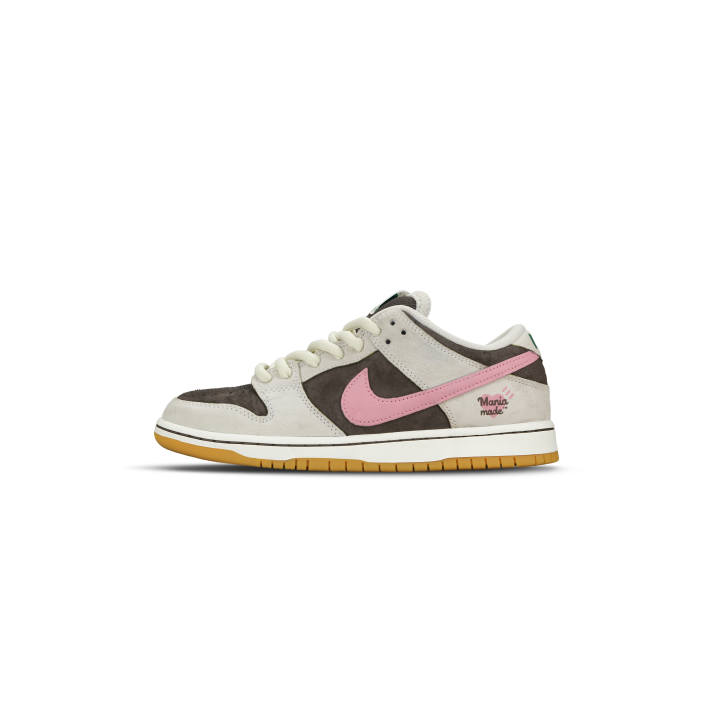 Nike Nike Dunk SB Abrasion Resistant Abrasion Resistant Low top Skateboard Shoes Unisex Gray Brown Pink