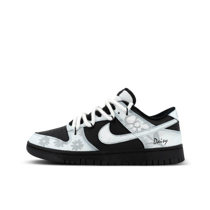 Nike Nike Dunk Gorilla Jester XJDD Daisy Leather Low top Skateboard Shoes Unisex Black White
