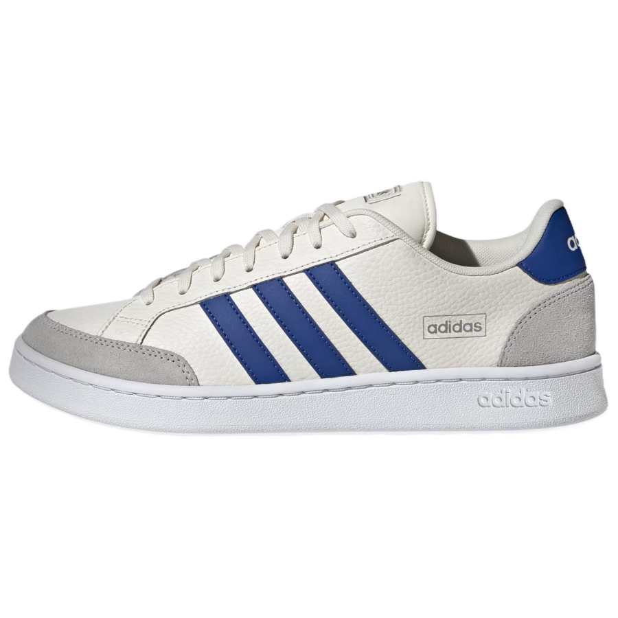 Adidas Neo GRAND COURT SE Synthetic Leather Breathable Low top Skateboard Shoes Unisex Ecru Gray Blue