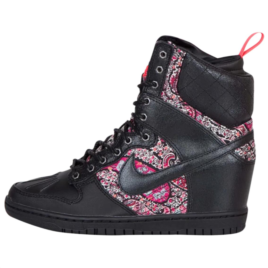 Nike Nike x Liberty Of London Dunk Sky High top Skateboard Shoes Women's Black