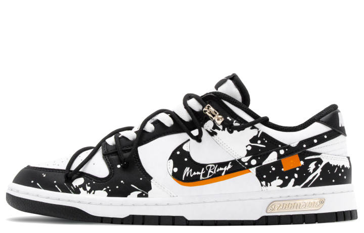 Nike Nike Dunk Chinese Style, Ink Grinding Abrasion Resistant Abrasion Resistant Low top Skateboard Shoes Men's Black White