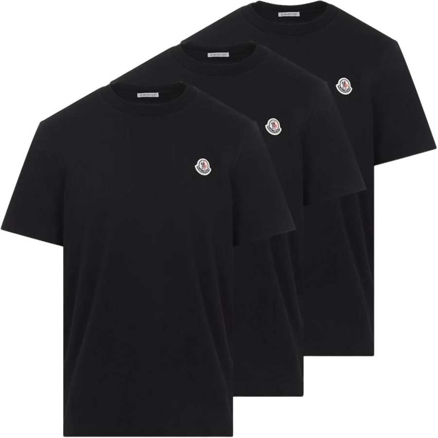 Moncler 3 Packs Logo Patch Crewneck T-Shirt