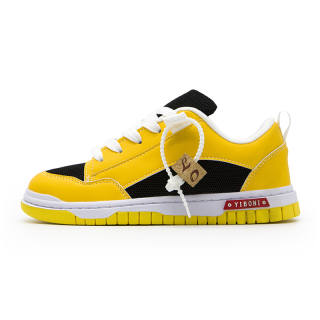 YIBONI Slip Resistant, Abrasion Resistant, Breathable Low top Skateboard Shoes Unisex Yellow