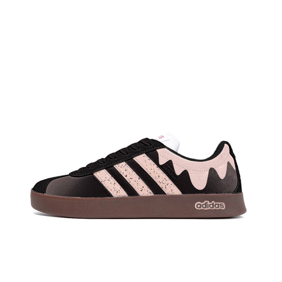 Adidas Neo VL Court 2.0 Pessimistic Sea, Small Flower Synthetic Leather, Leather Low top Skateboard Shoes Unisex Black
