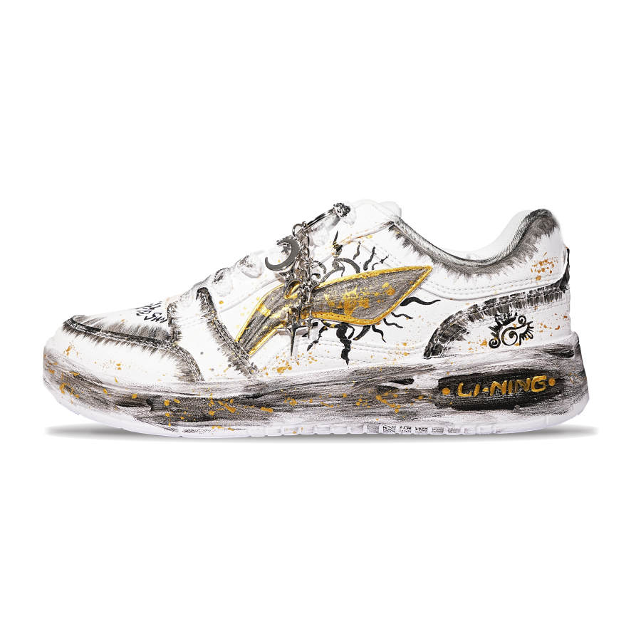 Li-Ning Li Ning Sycee Skateboard Shoes Unisex Low Top Gray/Gold