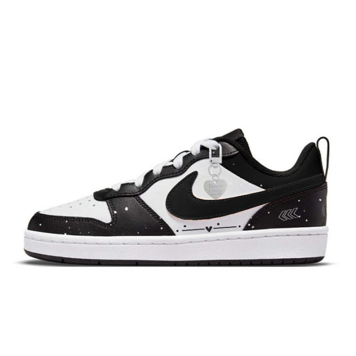 Nike Nike Court Borough Heartbeat Graffiti Low top Skateboard Shoes Women's Black White