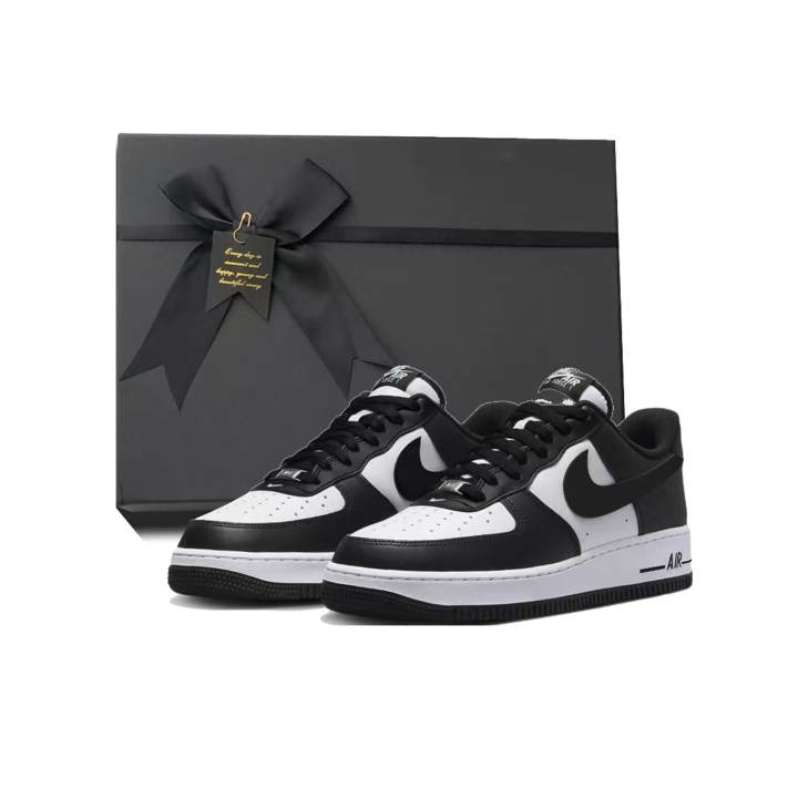 Nike Nike Air Force 1 Slip Resistant Abrasion Resistant Low top Skateboard Shoes Unisex White Black