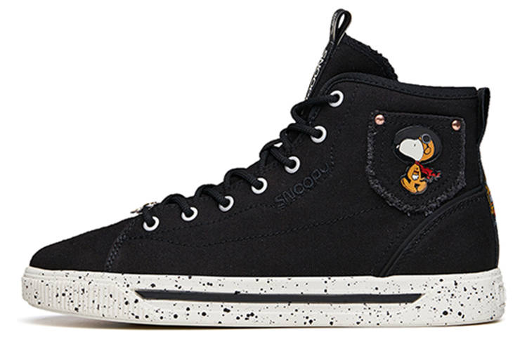 ANTA SNOOPY x Anta Canvas High top Skateboard Shoes Women's Black
