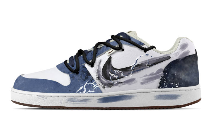 Nike Nike EBERNON Shen Gongbao Abrasion Resistant Low top Skateboard Shoes Men's Dark Blue