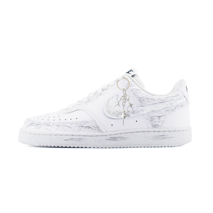Nike Nike Court Vision 1 LOW Next Nature Abrasion Resistant Lightweight Low top Skateboard Shoes Men's White Gray