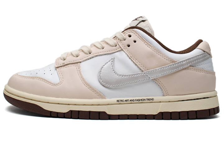 Nike Nike Dunk Low Cheese Milk Coffee Cushioning Low top Skateboard Shoes Women's Lotus Color