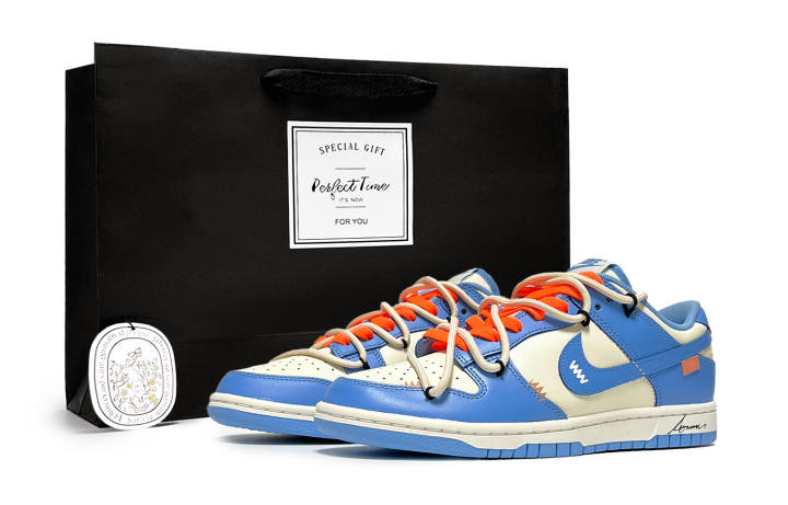 Nike Nike Dunk Blue Orange Pulse, Shopping Bag Abrasion Resistant Low top Skateboard Shoes Unisex Orange Blue