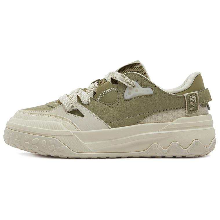 361° Shortbread Slip Resistant Abrasion Resistant Low top Skateboard Shoes Women's Green Beige