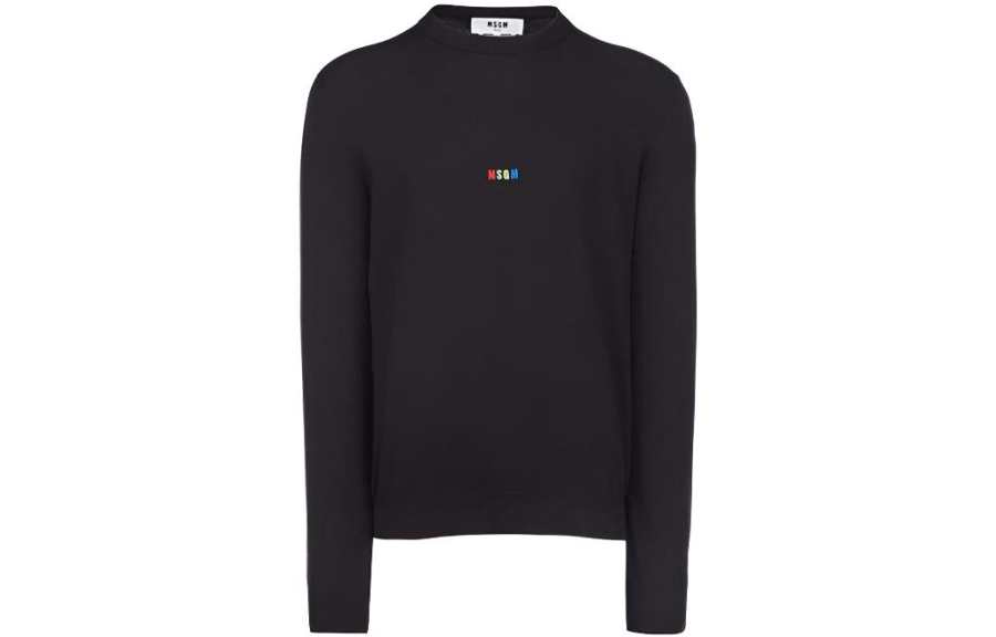 MSGM MSGM Sweaters Men's Black Crew Neck Moderate Other