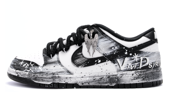 Nike Nike Dunk Abrasion Resistant Low top Skateboard Shoes Unisex Black White