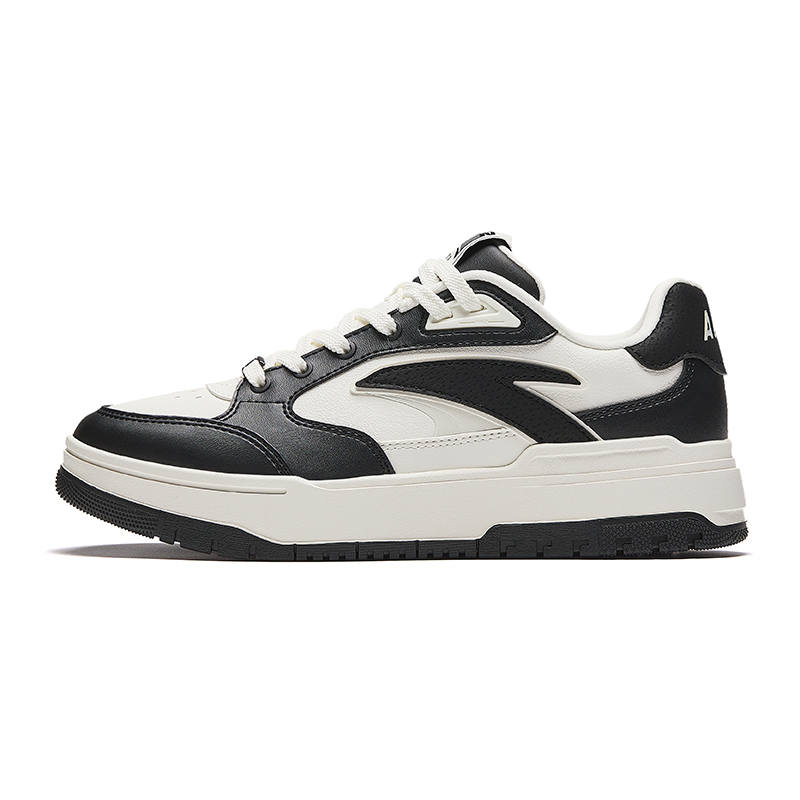 Anta 982 Coverage Slip Resistant And Abrasion Resistant Low top Skateboard Shoes Women's Black White