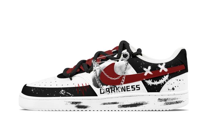 Nike Nike Court Vision 1 Dark Domain Outlaws, Red Chain Killing Move Abrasion Resistant Low top Skateboard Shoes Unisex