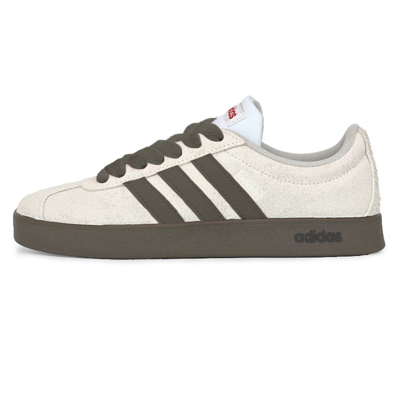 Adidas Adidas VL COURT 2.0 Slip Resistant Abrasion Resistant Low top Skateboard Shoes Unisex Taupe