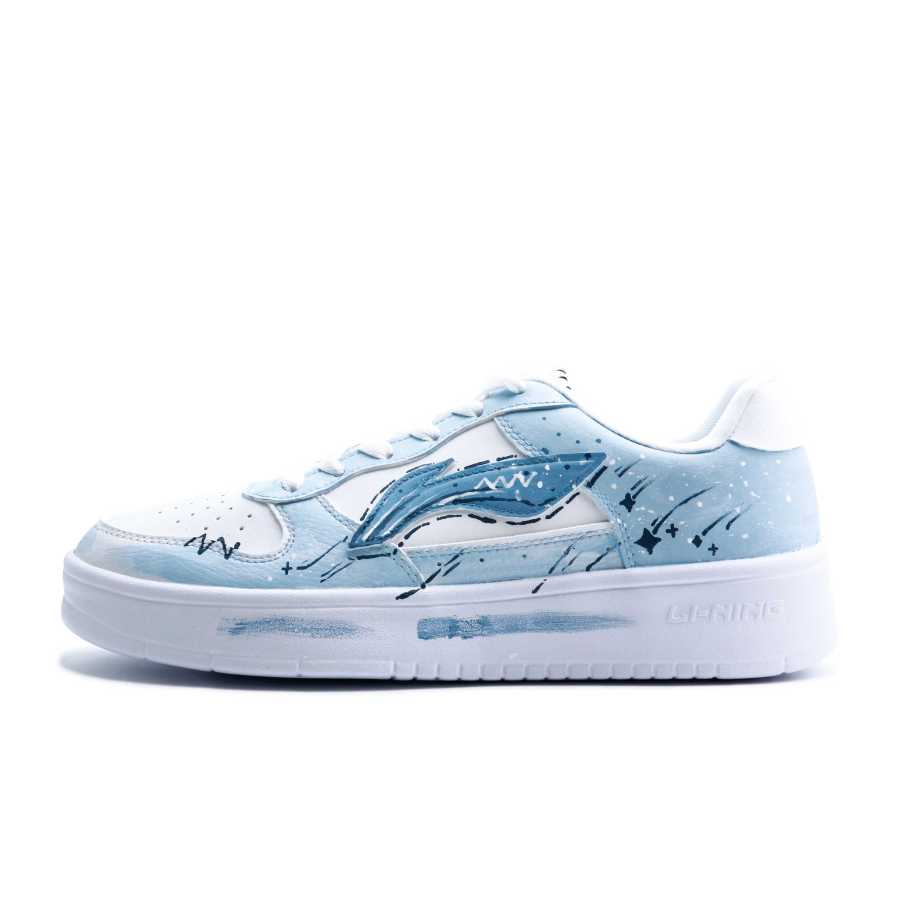 Li-Ning Li Ning Floating Boat Star Travel Leather Abrasion Resistant Lightweight Breathable Low top Skateboard Shoes Unisex