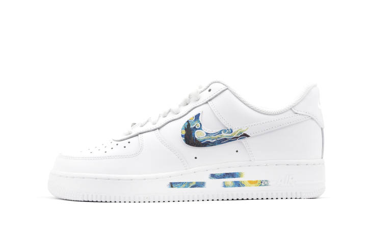Nike Nike Air Force 1 Oil Paintings Collection, Starry Sky Coverage Thermal Slip Resistant Cushioning Abrasion Resistant