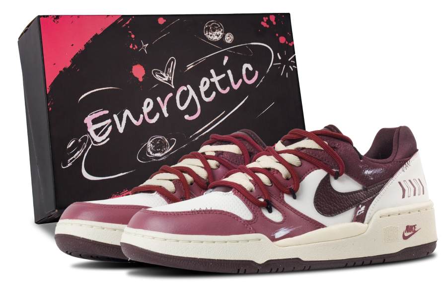 Nike Nike Full Force Twilight Whisper Abrasion Resistant Low top Skateboard Shoes Men's Burgundy