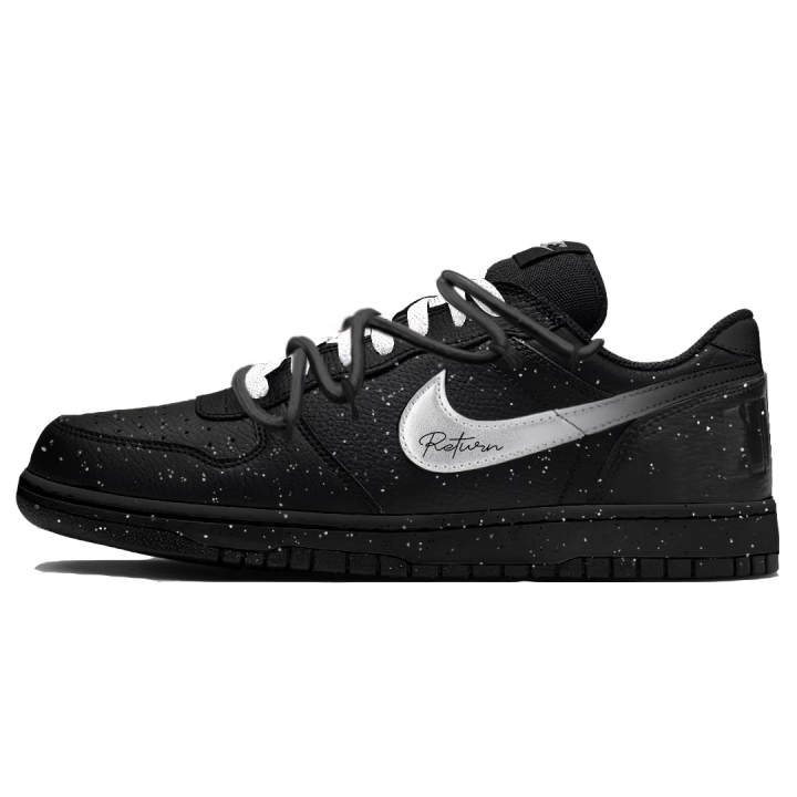 Nike Nike Big Floating Jade Abrasion Resistant Breathable Low top Skateboard Shoes Men's Black Silver