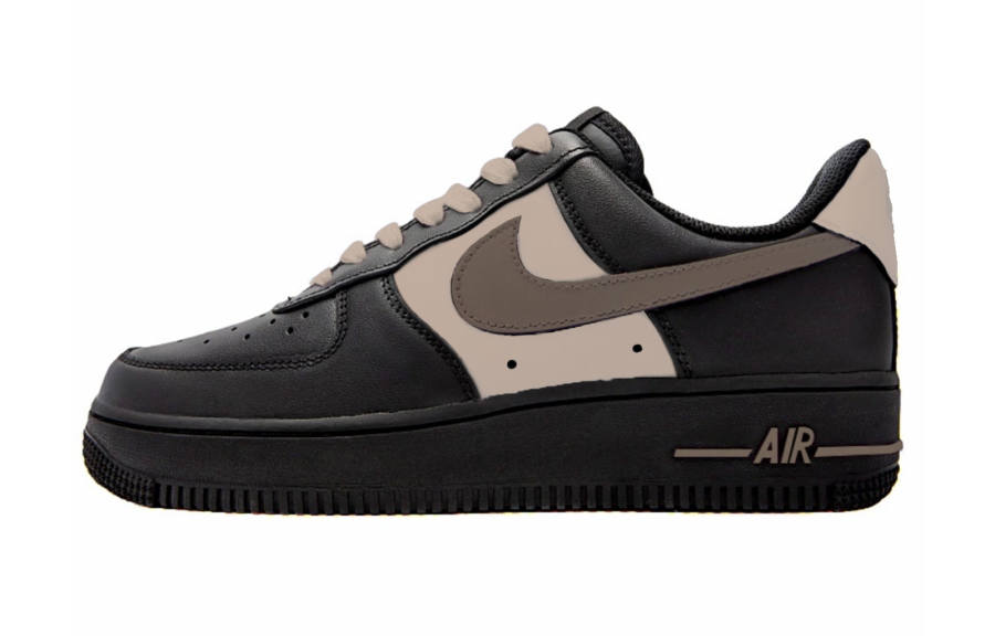 Nike Nike Air Force 1 Casual, Summer Latte Low top Skateboard Shoes Unisex Black