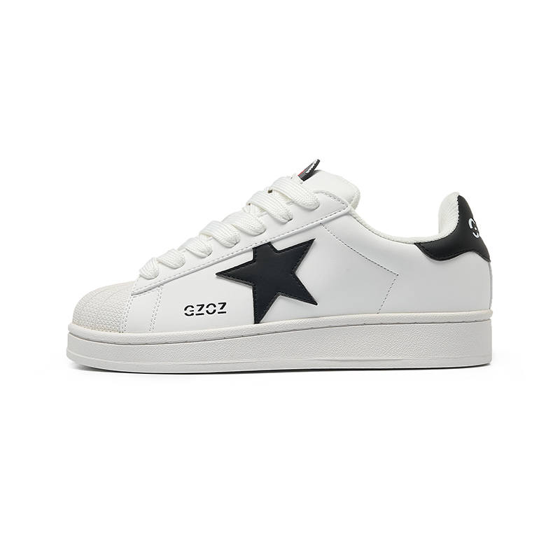 GZOZ Low top Skateboard Shoes Unisex White Black