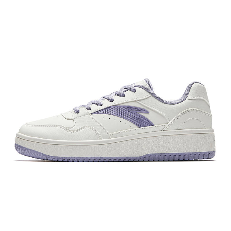 Anta Skateboard Shoes Women's Ivory White/Poplar Catkin Purple