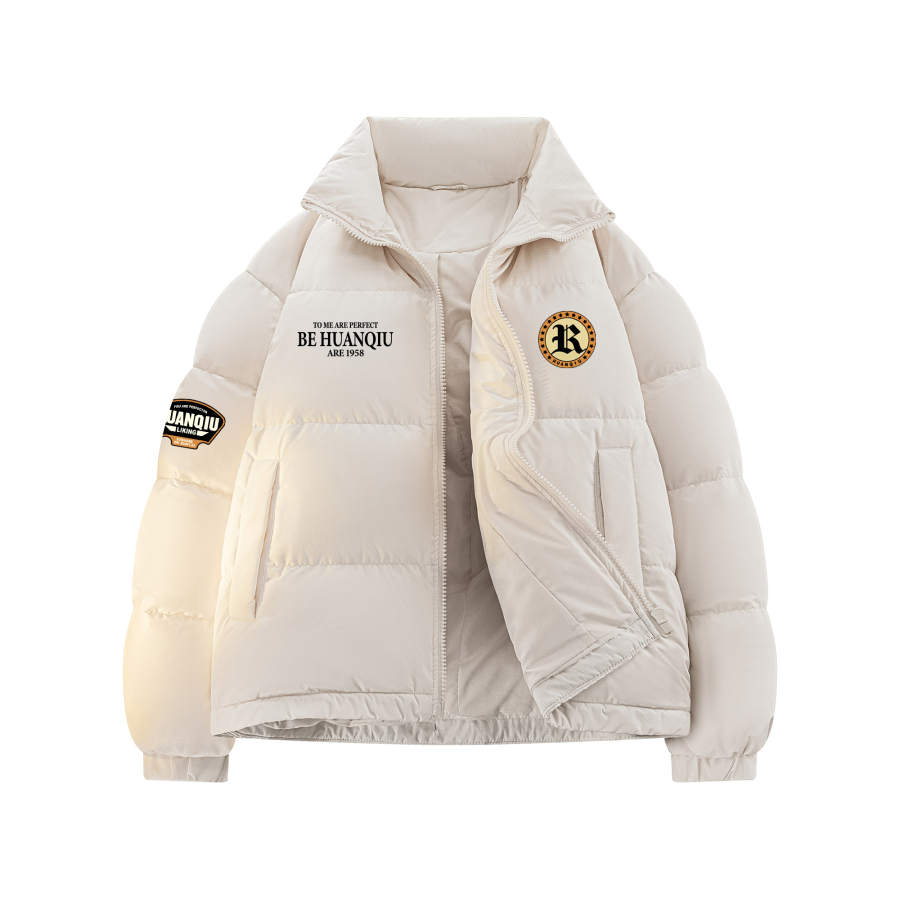HUANQIU Down Jackets Unisex Moderate Puffer Jacket