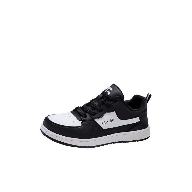 GUYISA Slip Resistant, Impact Resistant, Abrasion Resistant Low top Skateboard Shoes Men's Black