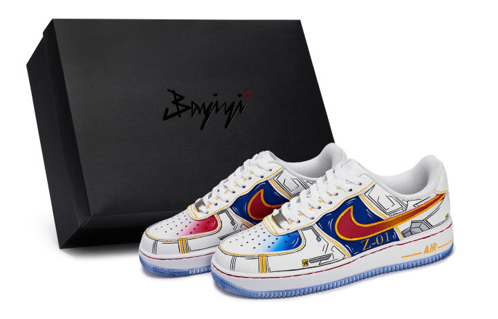 Nike Nike Air Force 1 Skateboard Shoes Unisex Low Top White/Blue/Red/Yellow