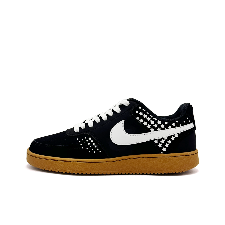 Nike Nike Court Vision 1 Baby's Breath Cushioning, Wear Resistant Low top Skateboard Shoes Men's Black White