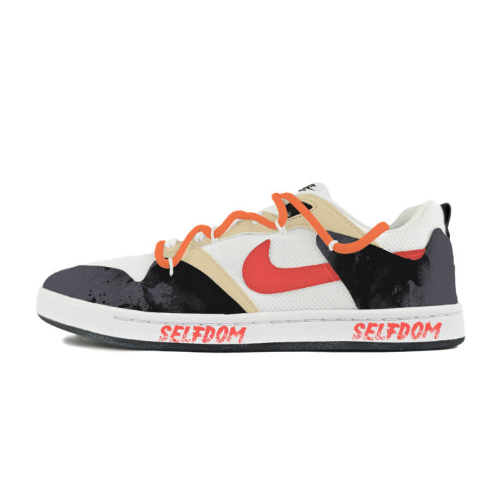 Nike Nike SB Alleyoop Abrasion Resistant Low top Skateboard Shoes Men's White Orange Black