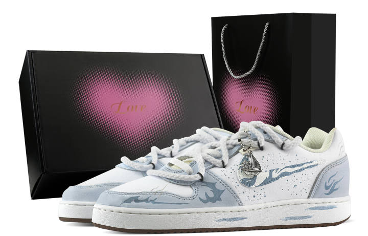 Nike Nike EBERNON Cloud Flame Light Cloud, Heart Box Abrasion Resistant Low top Skateboard Shoes Men's