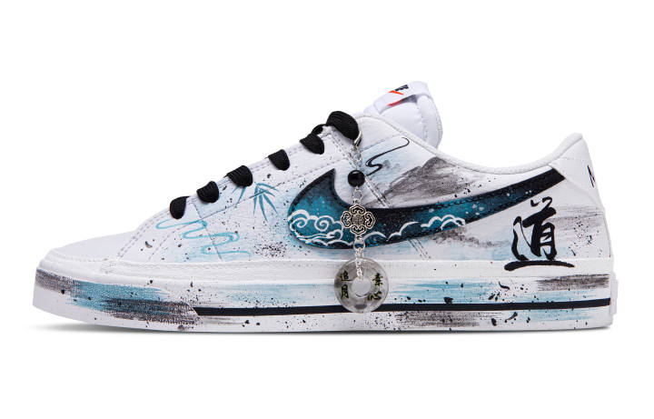 Nike Nike Court Legacy Low top Skateboard Shoes Men's White Cyan