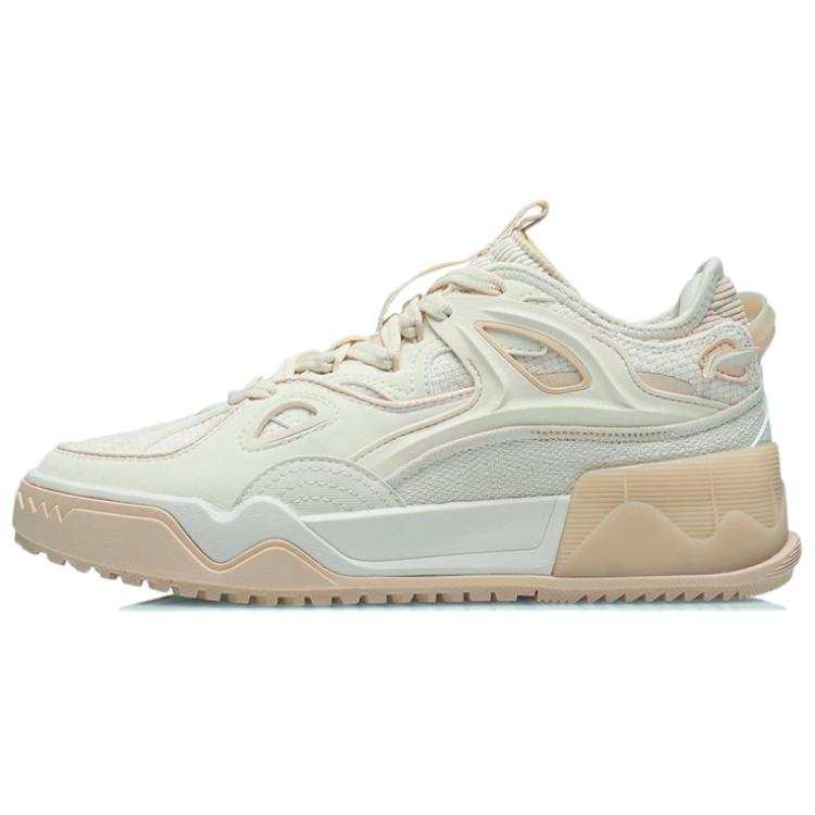 Li-Ning Li Ning CF Skateboard Shoes Women's Low Top Light Gray Pink/Ice Cream Brown